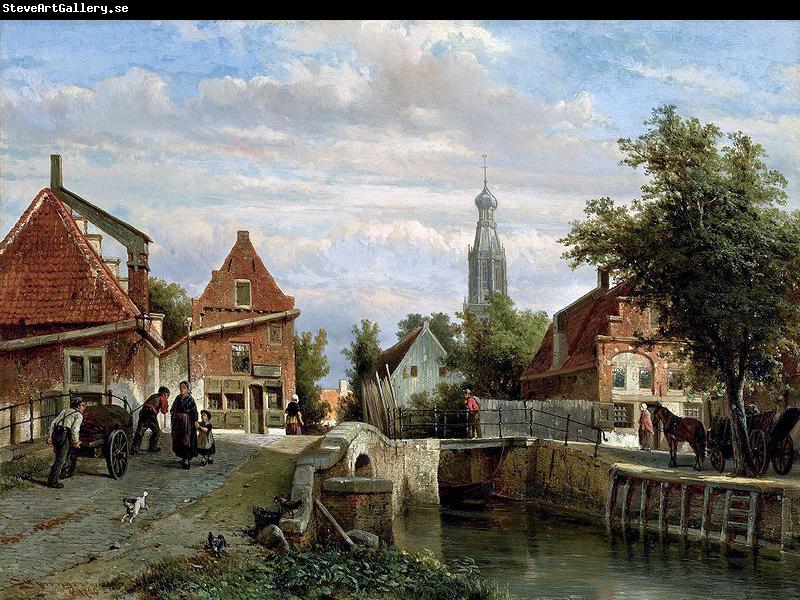 unknow artist A view of the Staal Everspijp and the Grote Kerk in summer